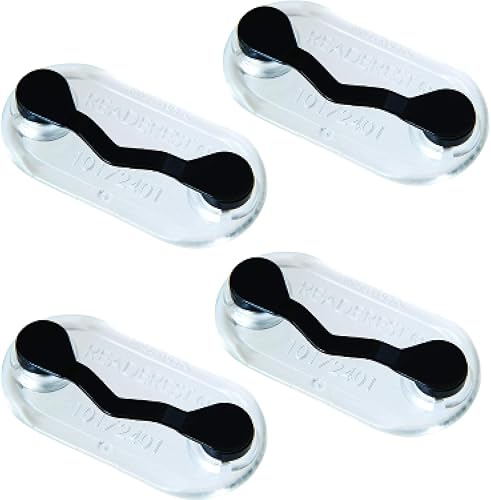 Readerest Soportes magnéticos para gafas, pin magnético, (paquete de 4 unidades negras clásicas), imanes para anteojos para mujeres y hombres,