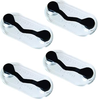 Readerest Magnetic Eyeglass Holders 4 Pack Eyewear Clip for Readers & Sunglasses, ID Badge Clip for Conferences, USA Made