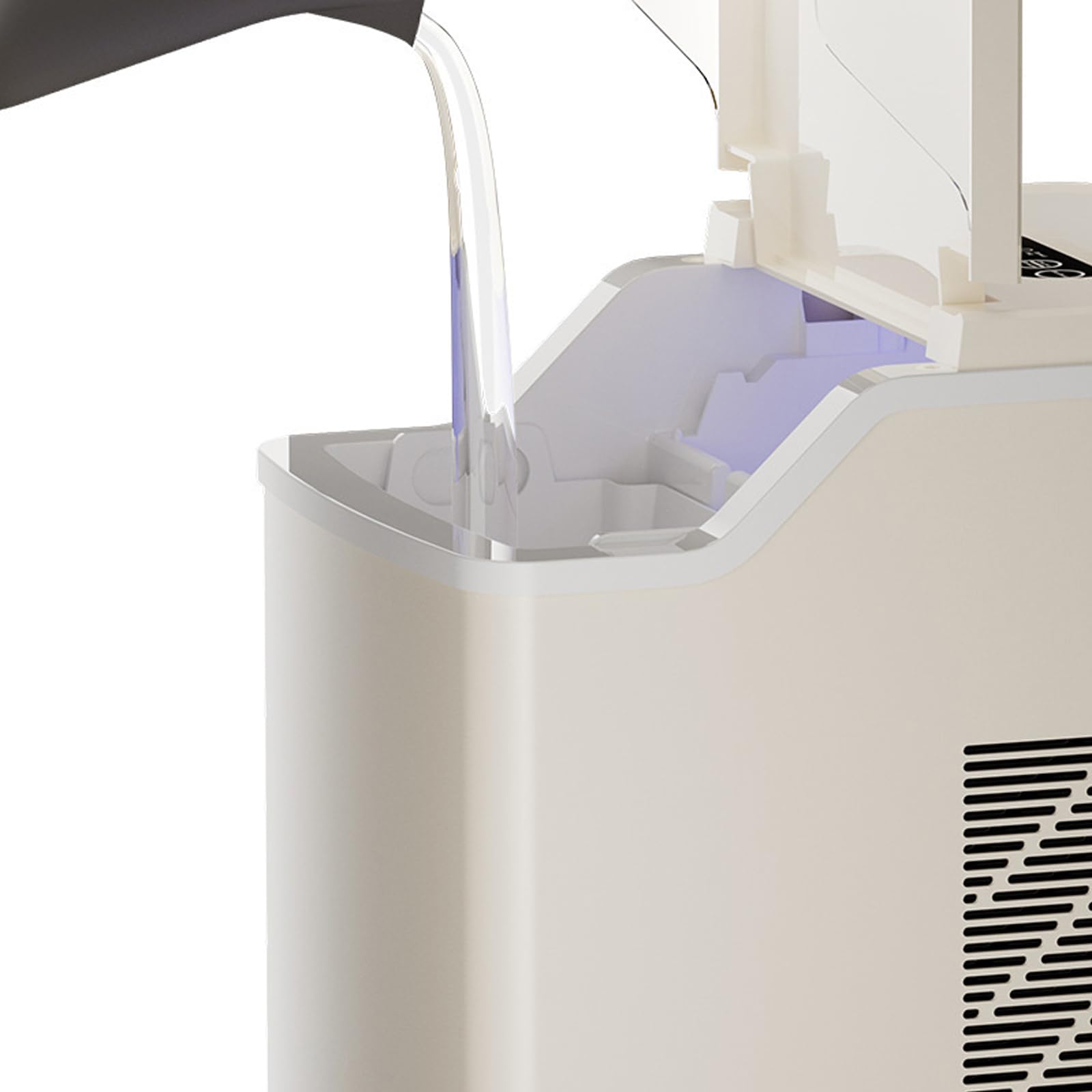 Ice Maker,Capaz de Producir 12kg de Hielo en 24h,9 Cubitos de Hielo Cada Vez,Panel de Botones Multifunción,Apta Para el Hogar,la Cocina,el Camping y el Bar