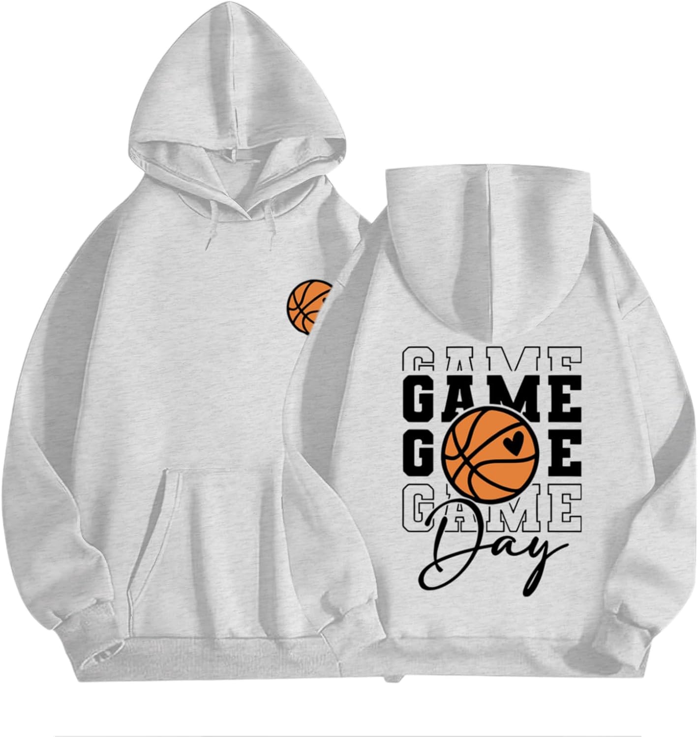 Basketball Hoodie Mom Game Day Sweatshirts for Women Mama Funny Sweatshirt Gifts Graphic Hoodies Vintage Pullover
