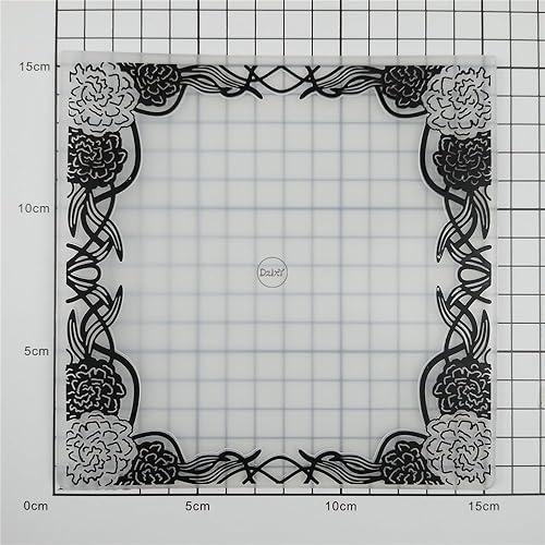 Vista 39 de DzIxY Fondo de corazón Carpetas de grabación en relieve de plástico para tarjetas que hacen suministros DIY papel 3D plantillas de álbumes