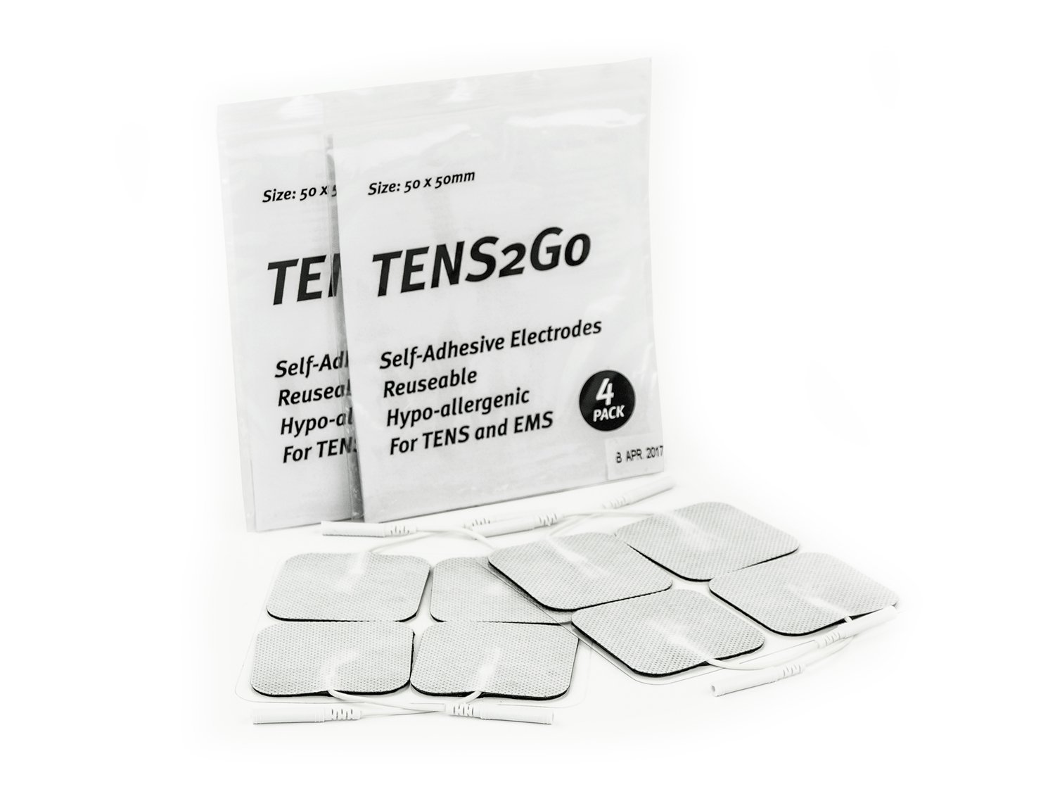 Buy 8 x TENS Electrodes Replacement Pads (2 Packs of 4), Back, Shoulder