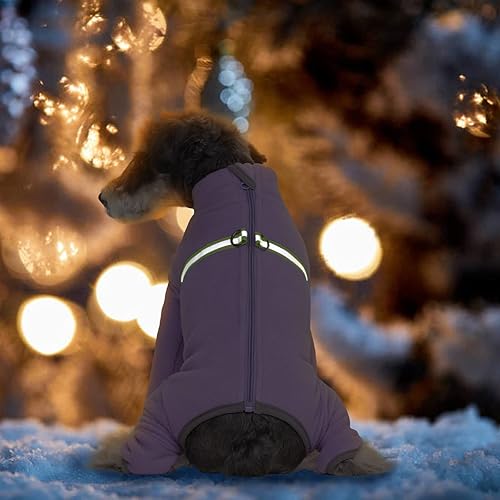 Miniatura 7 de Abrigo de invierno para perro, abrigo de invierno de cuatro patas, abrigo reflectante para clima frío, abrigo cálido para perro de manga larga para