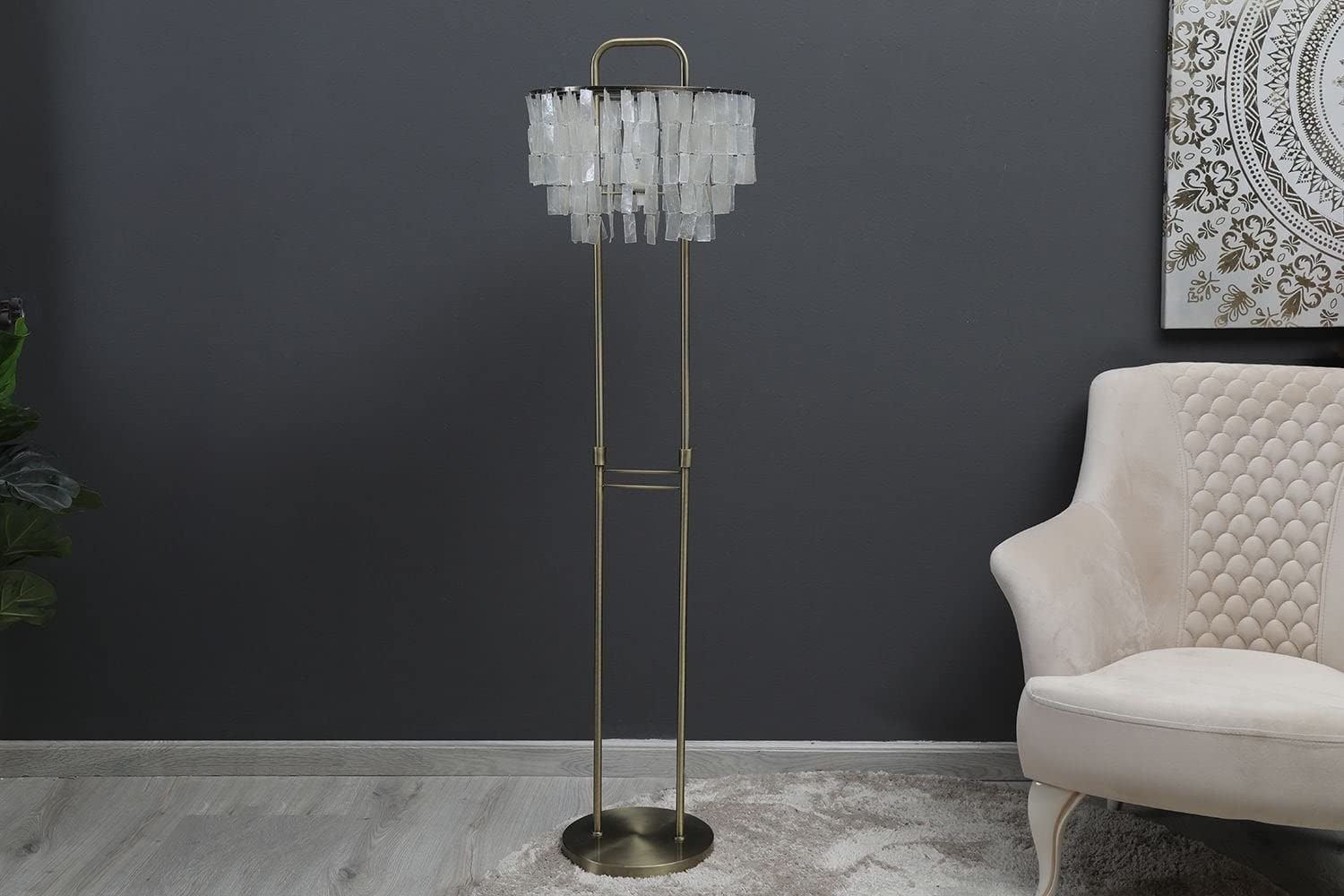 Pan Emirates Bukya Metal Floor Lamp Brass H156cm