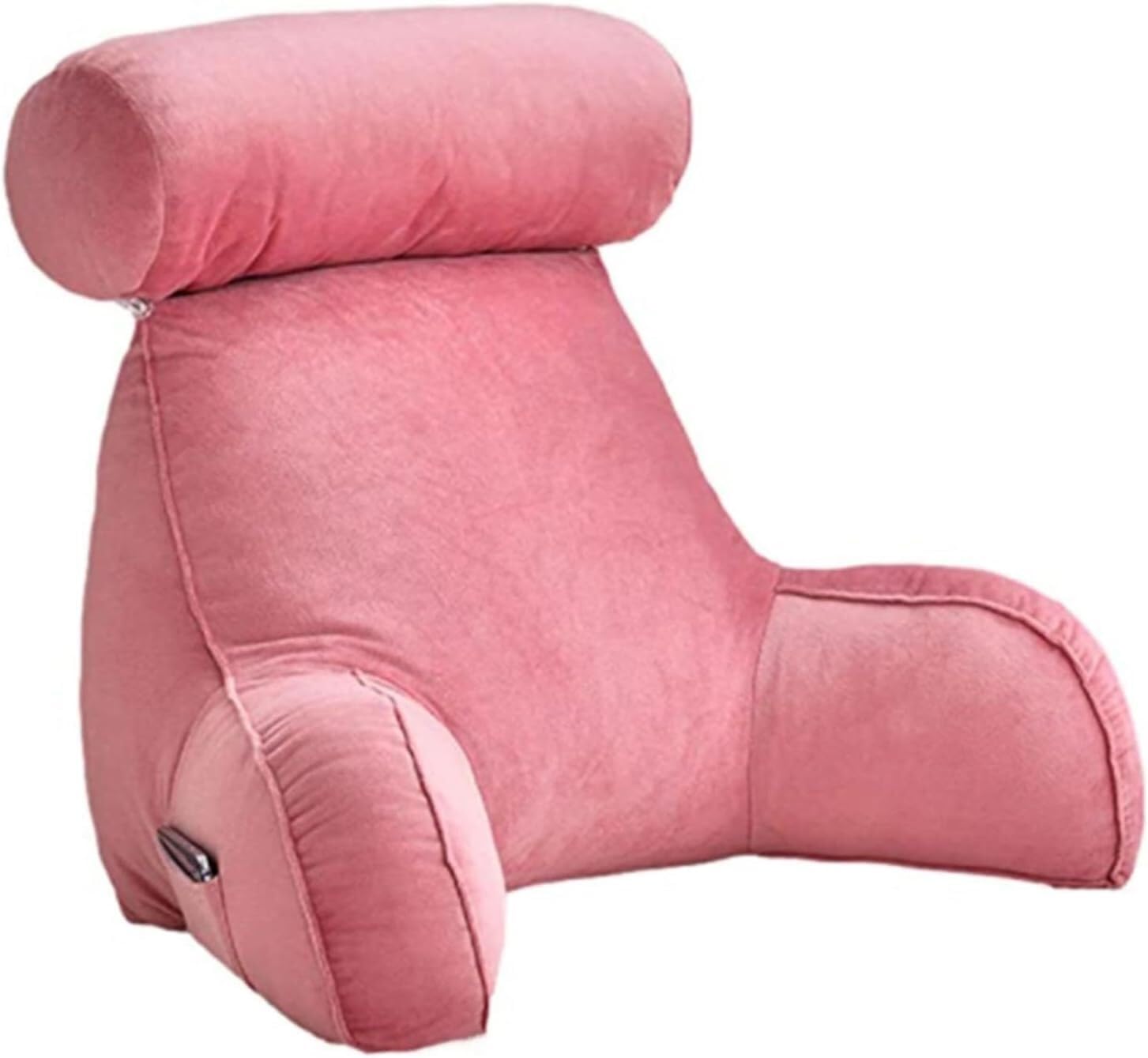 Oreiller de lecture rose pour lire et jouer aux jeux vidéo au lit