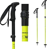Zipline Blurr EXT Adjustable Graphite Composite Ski Poles - Lightweight Durable for Backcountry All-Mountain - Gold Medalist Designed