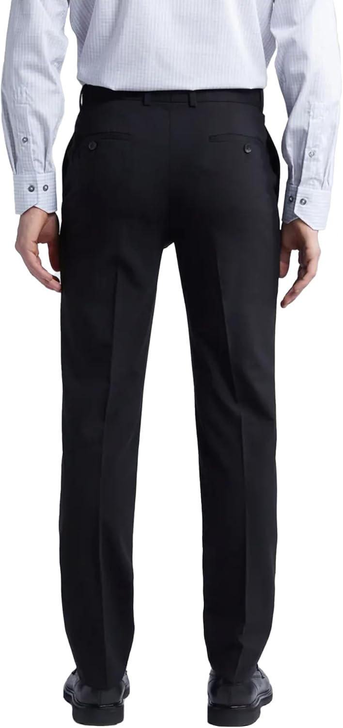 YUCENFU Men's Slim Fit 4-Way Stretch Pant Flat Front Flex Comfy Mens Business Casual Pants - Image 3