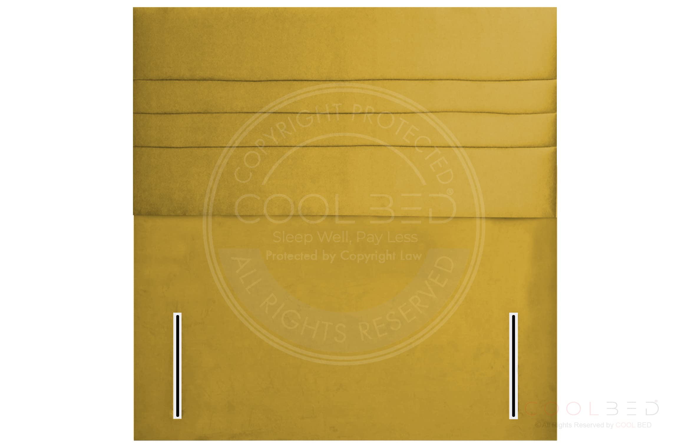COOL BED Yellow Plush Velvet Mint 54" Inch Floor Standing Headboard for Divan Ottoman Beds (Yellow Plush, King-Size - ใ5FTใ)