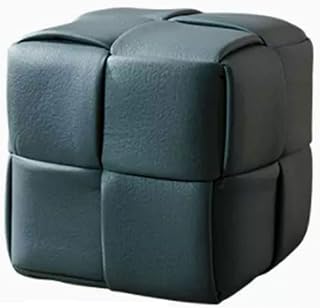 Footstool Small Square Stool Shoe Changing Stool Sofa Stool Living Room Stool High Elastic Comfort Sponge Waterproof Material Size 38 * 38 * 38cm/15 * 15 * 15inch(Color:Technical Fabric Dark