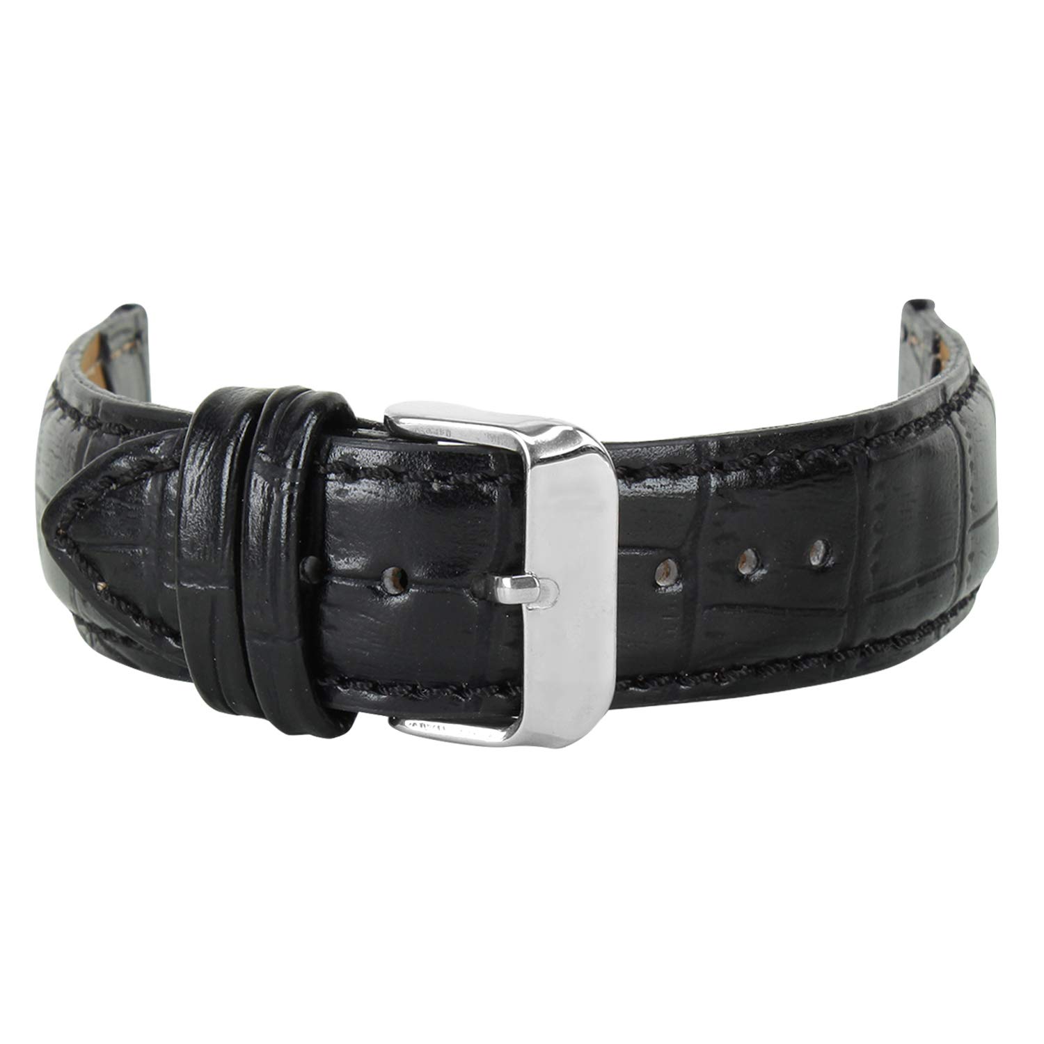 Roycee Vegan Leather Watch Strap Size 20mm (9240120) (Black, 22 mm) (B08L9XFMSP) Amazon Price History, Amazon Price Tracker