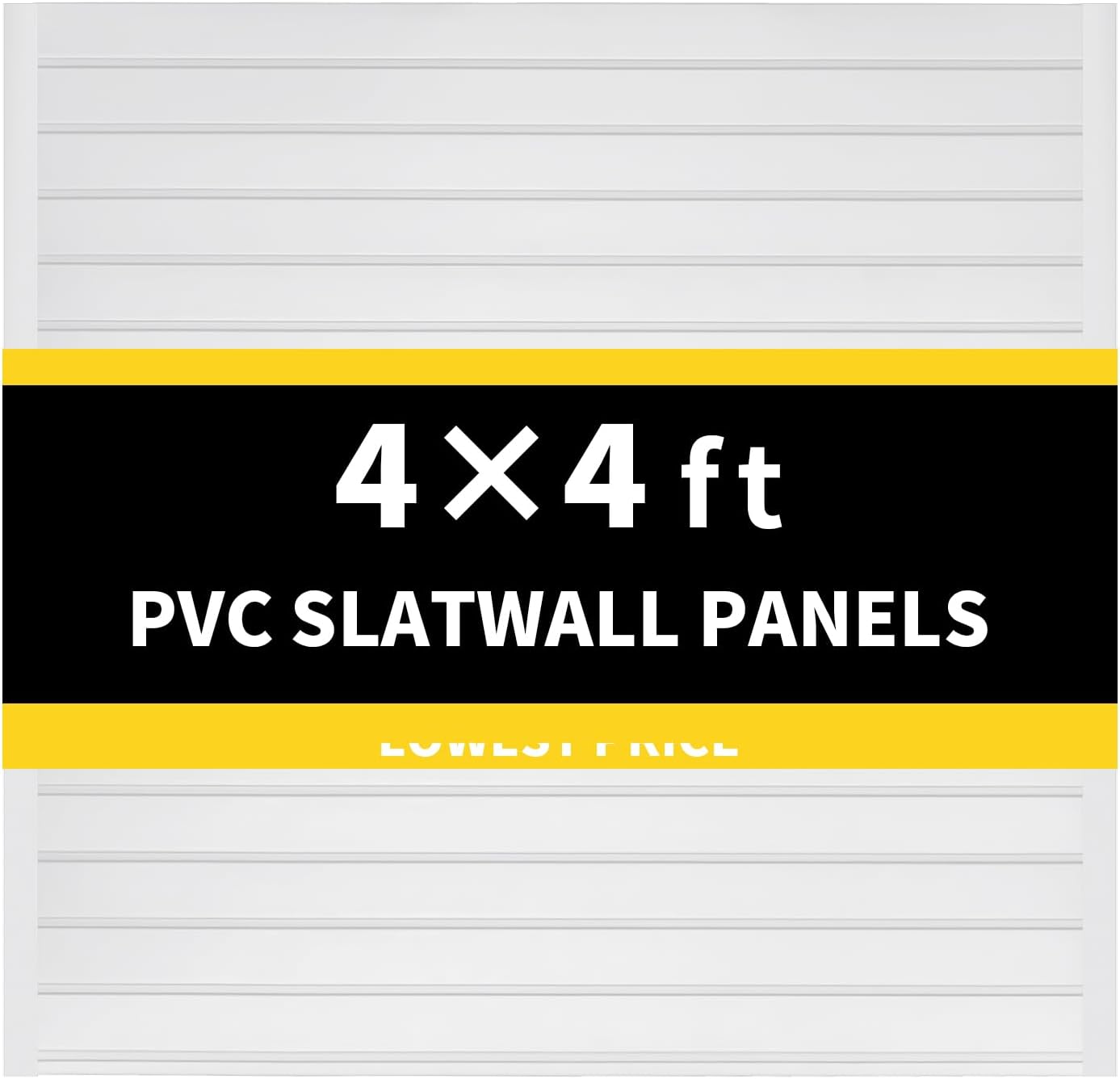 4'x4' PVC Slatwall Panels Garage Organizer (White)