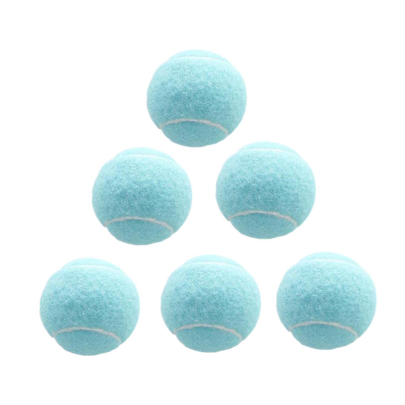 Perfeclan Balles de Tennis résistantes à l'usure, 6 pièces, balles d'entraînement Professionnelles, élastiques pour Les activités en Salle, débutants et