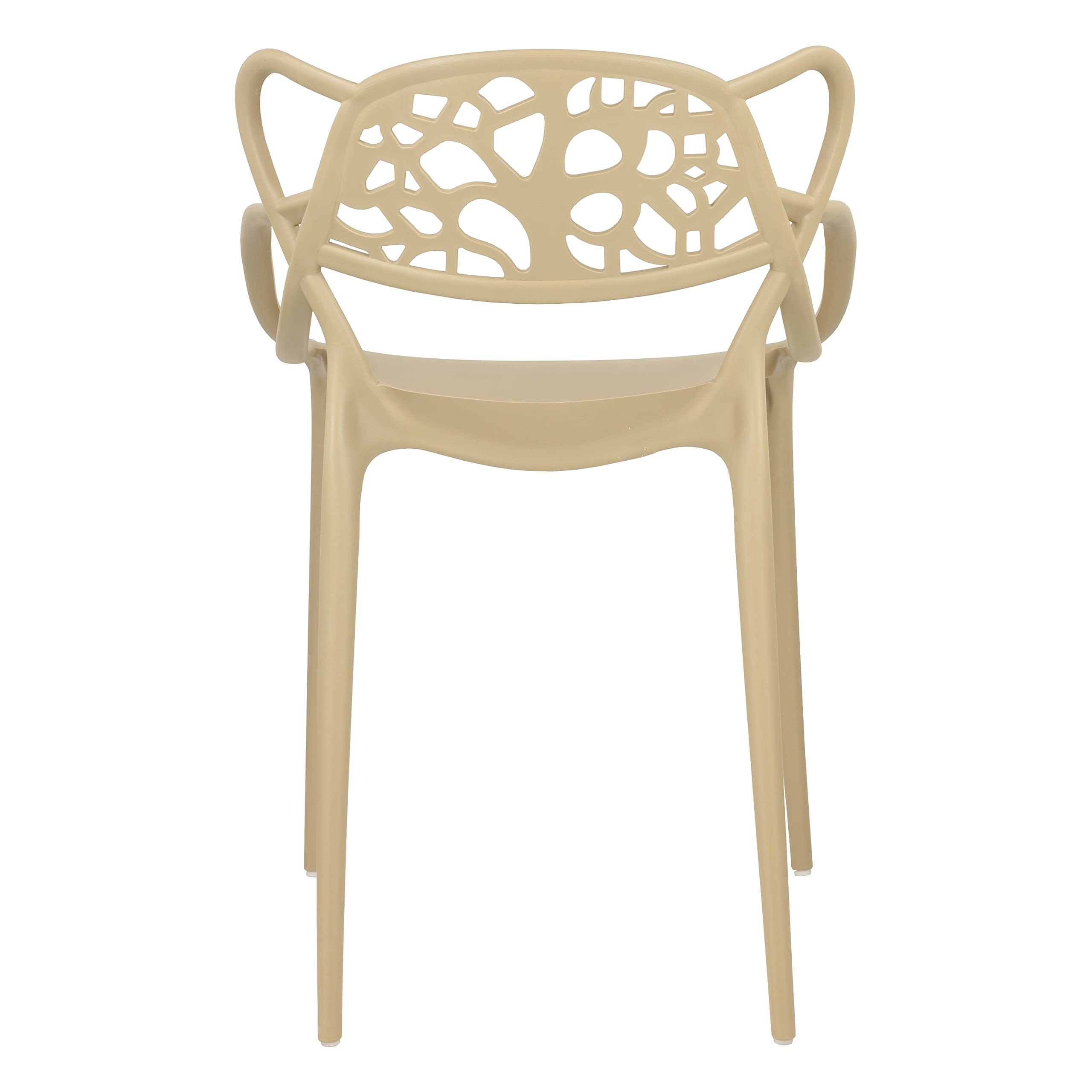 Totò Piccinni Sedia INFINITY TIMBER in Polipropilene Moderna Design Impilabile (Sabbia, 2)