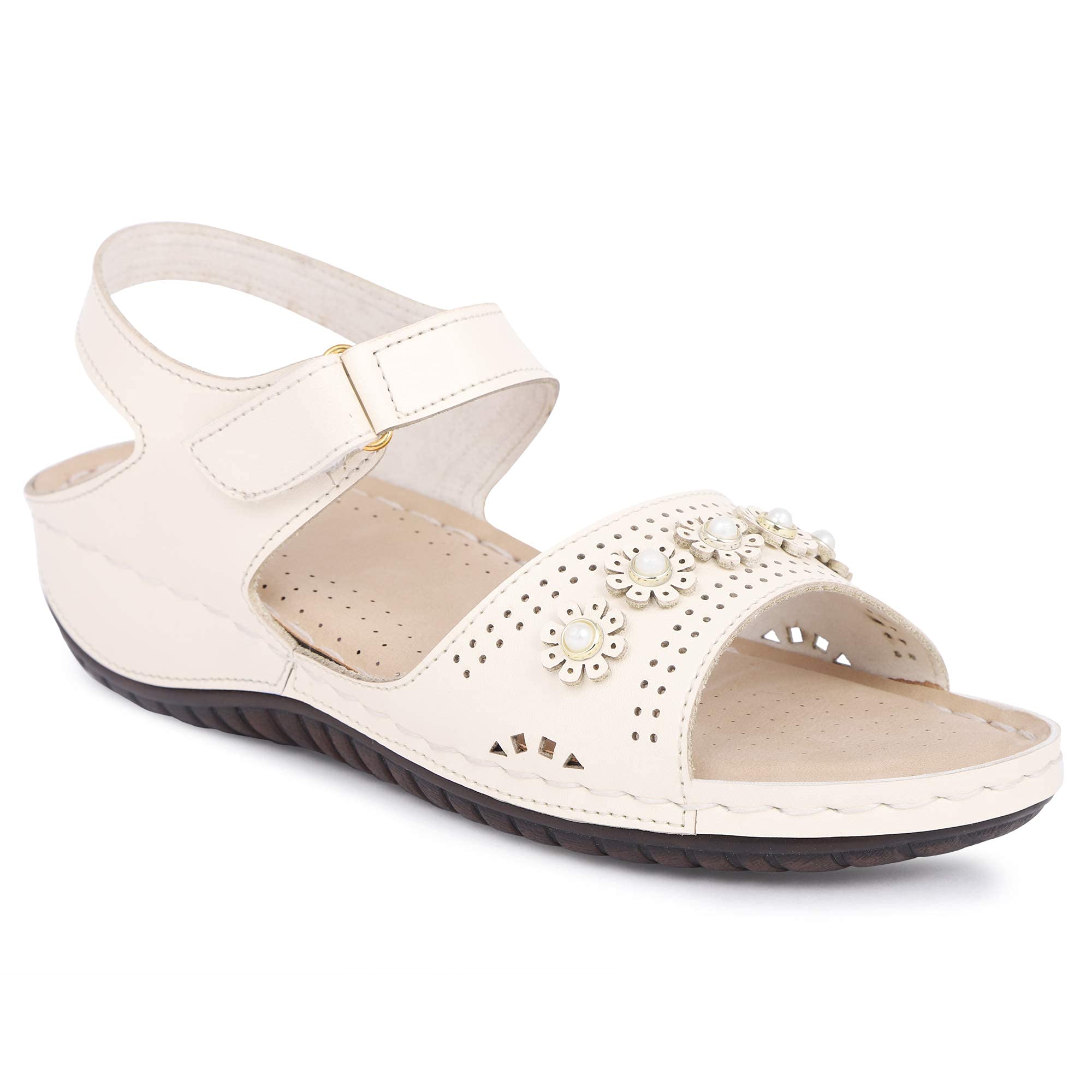 YAHEWomen's PU Leather Doctor Sole Orthopedic Sandals Y-509