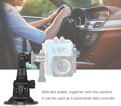 Honorall Action Camera Accessories Tripod Adapter for Car Suction Cup Mount + GoPro hero 7/6/5/4 / YI
