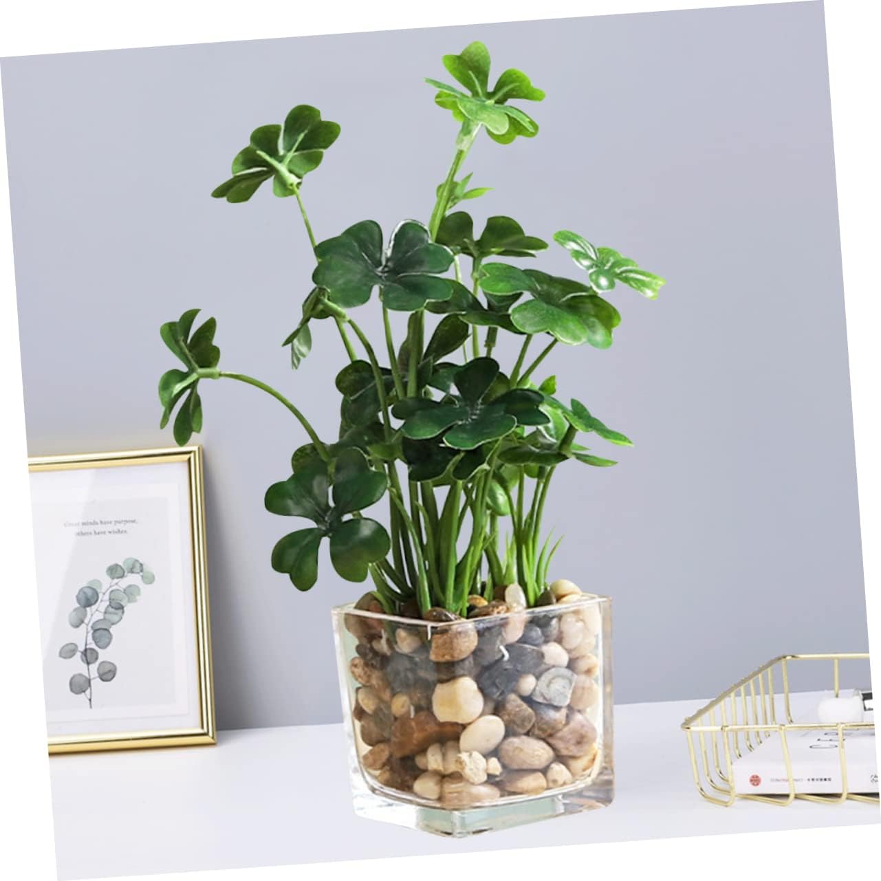 IMIKEYA 1pc Artificial Potted Green Desktop Decoration for Home Office Lifelike Simulated Plant for -Term Use No Watering Needed for Indoor Decor
