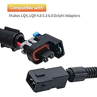 Vista 5 de 8 piezas LS1 LS6 LT1 EV1 juego de cables de inyector, conectores para Multec LQ4, LQ9 adaptadores Delphi 4.8 5.3 6.0