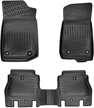Rizline Jeep Wrangler Unlimited JK 4 Kap  2019 Sonras  ile Uyumlu 3D Havuzlu Paspas