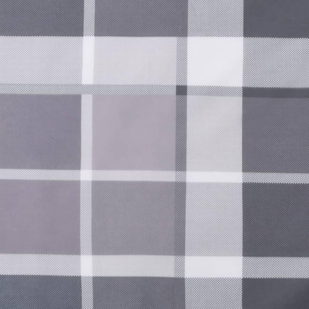 Poduszki na meble paletowe, 2-częściowe. Szary wzór karo, materiał na siedzisko i poduszki na oparcie, 61,5 x 60 x 10 cm, 60 x 38 x 13 cm, wodoodporne, z tapicerowaną nakładką, do ogrodu, na