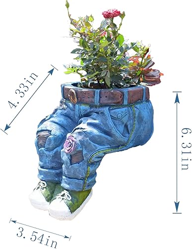 Miniatura 2 de OPSREY Macetas creativas de resina, bonitas macetas, macetas decorativas de bricolaje para decoración del hogar, césped, patio, exterior, maceta