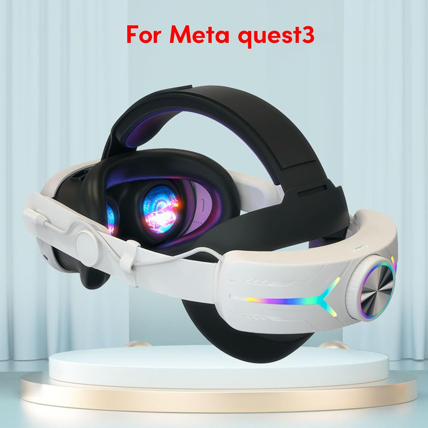 快適な調節可能な RGB ヘッドストラップ ヘッドセットヘッドバンド用 8000mAh バッテリー没入型 アドベンチャーに最適