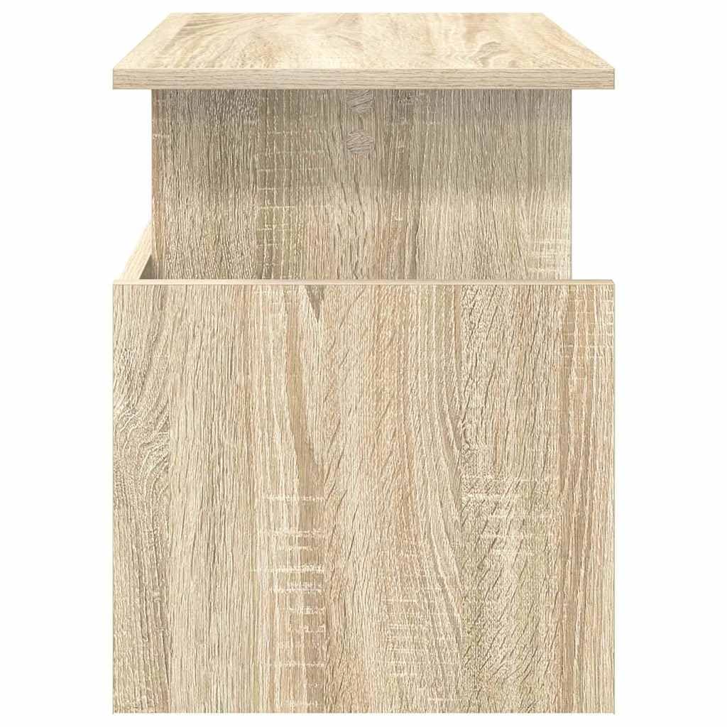 Stojak pod telewizor z drewna dębowego Sonoma 50 x 35 x 45 cm nowoczesny stolik pod telewizor z dużą ilością miejsca do przechowywania i półką do salonu, sypialni, kącik gamingowy zajmuje