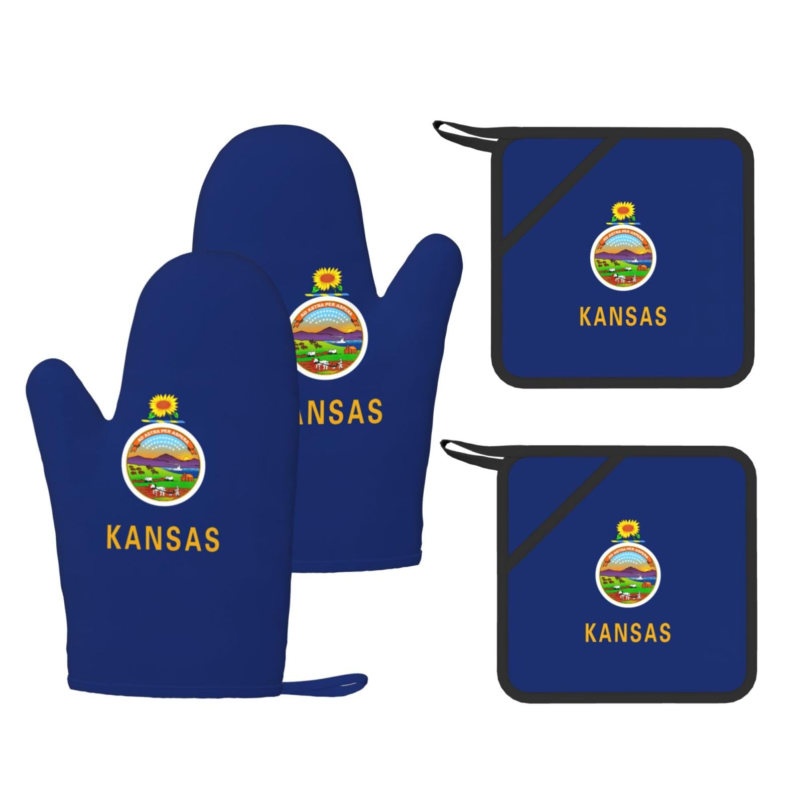 Gants résistants à la chaleur style Kansas pour réussir vos grillades en famille et vos gâteaux