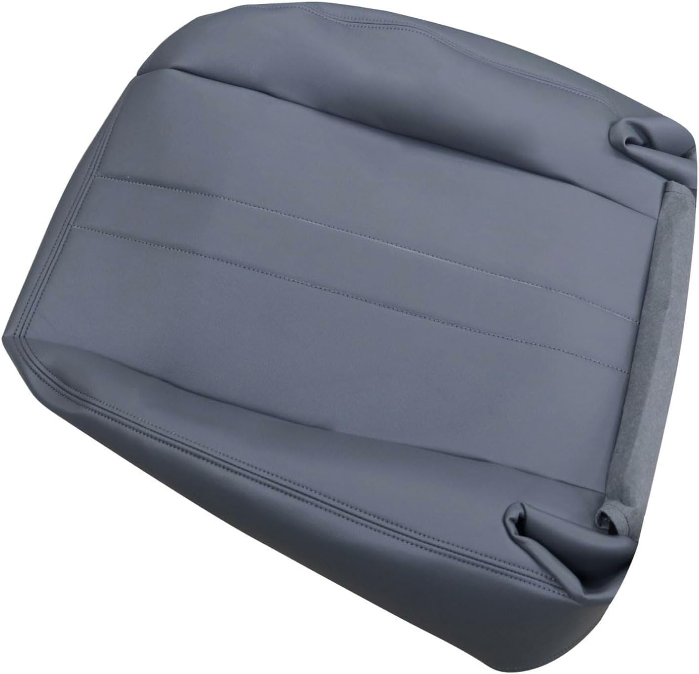 FZJDSD Pewter Gray Driver or Passenger Side Bottom Replacement Microfiber Leather Seat Cover Compatible with Chevy Express GMC Savana 2003 2004 2005 2006 2007 2008 2009 2010 2011 2012 2013 2014