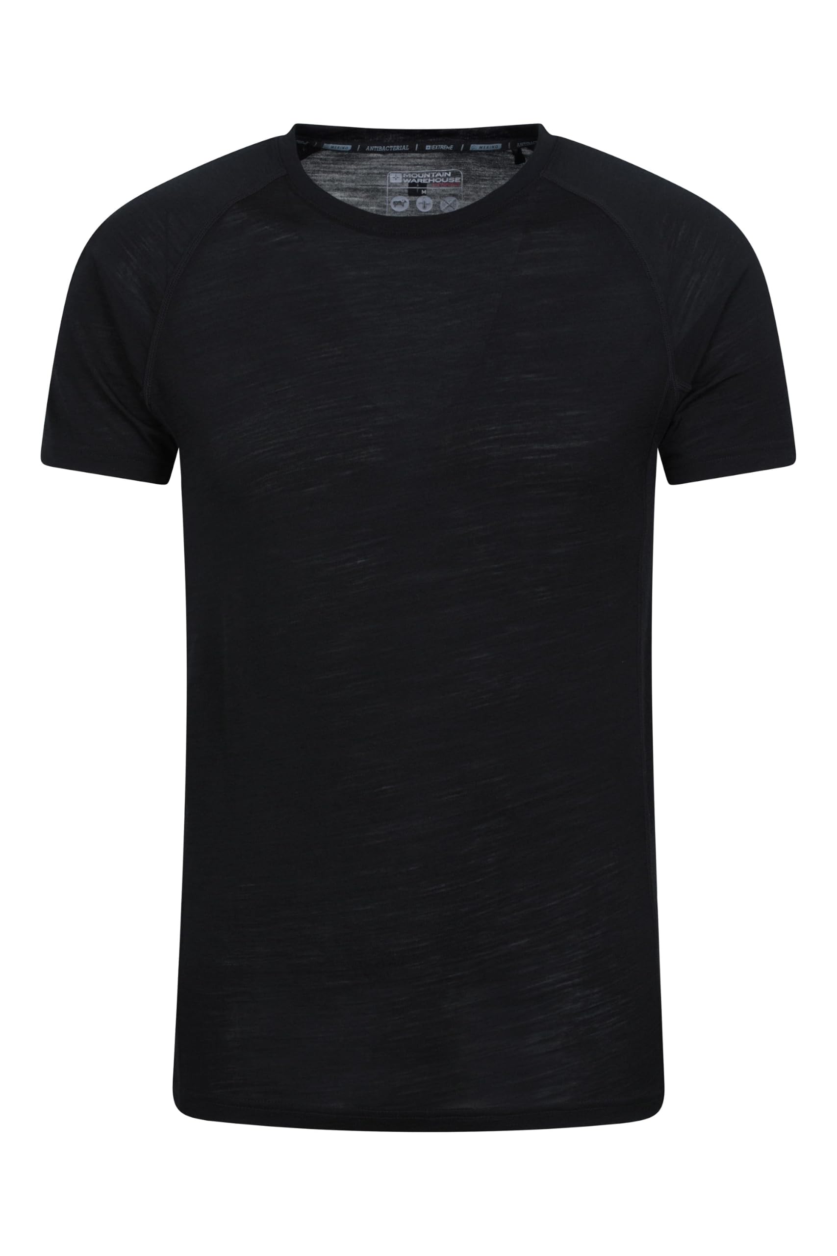 Mountain Warehouse Camiseta de Manga Corta de Lana Merino Summit para Hombre, Ideal para Usar como Camiseta térmica en Invierno