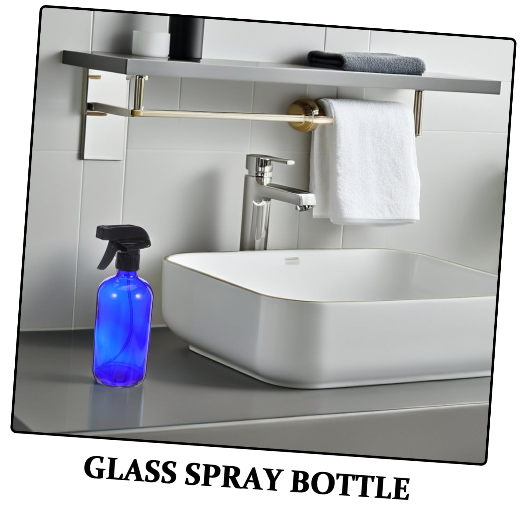 Bottiglia Spray in Vetro 500ml Pompa 2 Pezzi, Contenitore per Profumo e Cosmetici, Leggero e Riutilizzabile, per Viaggi Donne