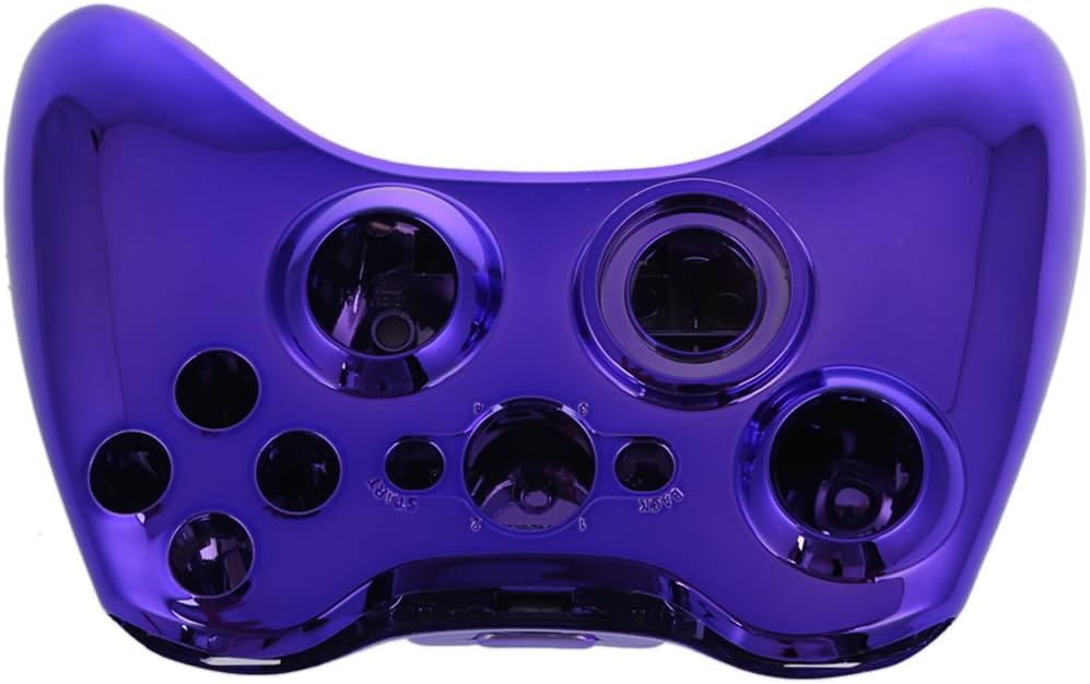 TOOGOO(R) Purple Chrome Full Housing Shell Case Cover for Xbox 360 Wireless Controller