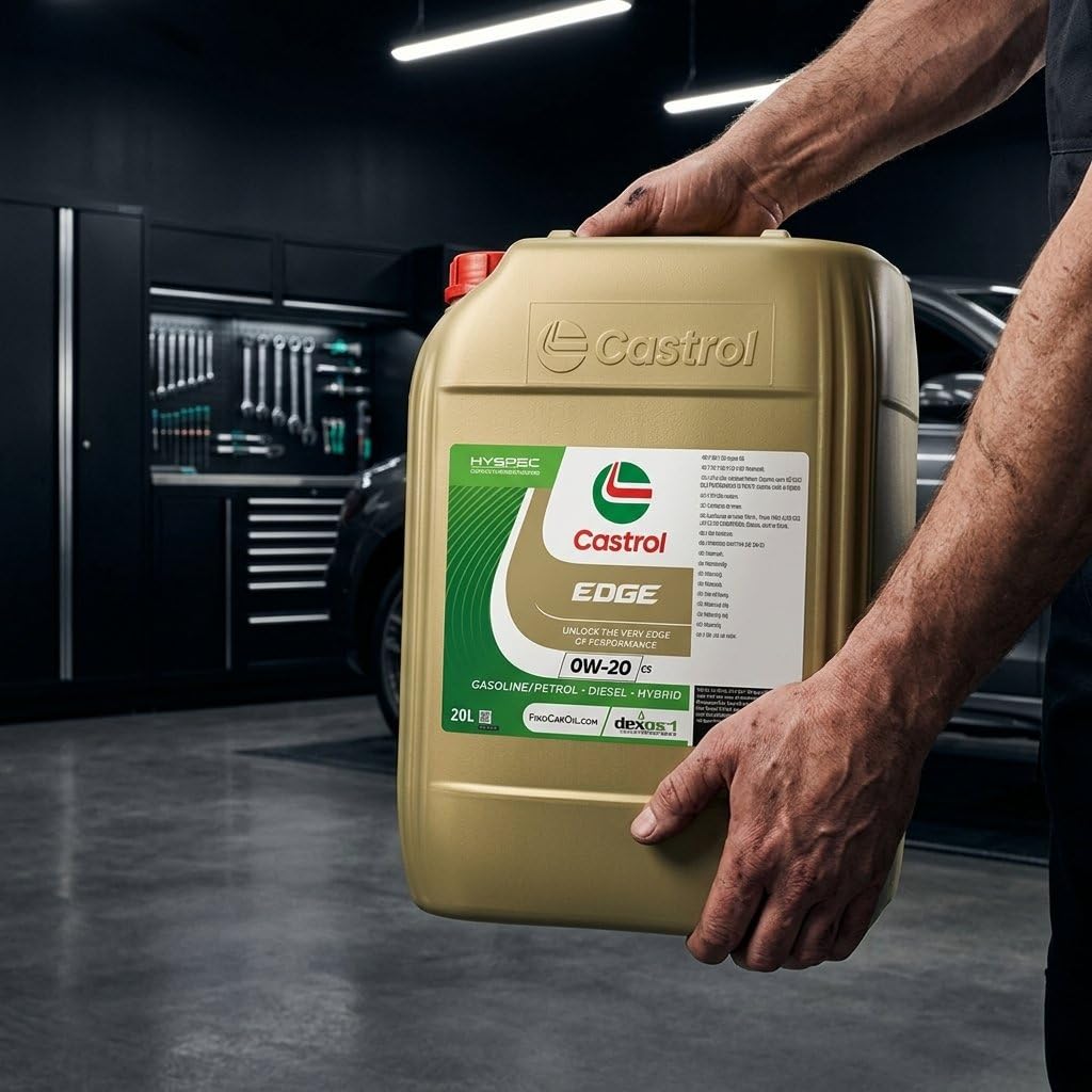 CASTROL Motoröl 0W-20 EDGE Vollsynthetiköl Motor Öl ACEA C5 ACEA C6 API SP C5 20L Kompatibel mit OPEL Mokka/Mokka X J13 Astra J Sports Tourer P10 ASTRA J, MERCEDES-BENZ C-Klasse T-modell S205