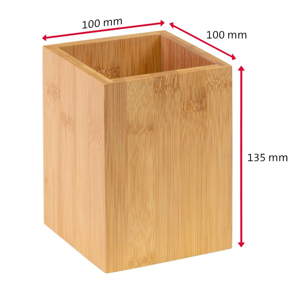 Westmark 2 Utensilienhalter/Küchen-Organizer, eckig, Maße: 13,5x10 x10 cm, Bambus, Tapas + Friends, Hellbraun, 698622E3