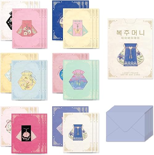 Miniatura 8 de Monolike Tarjeta Día a día, Story town afternoon Ver.2 - Mezcla 36 Mini Postales, 36 sobres, 36 pegatinas Paquete