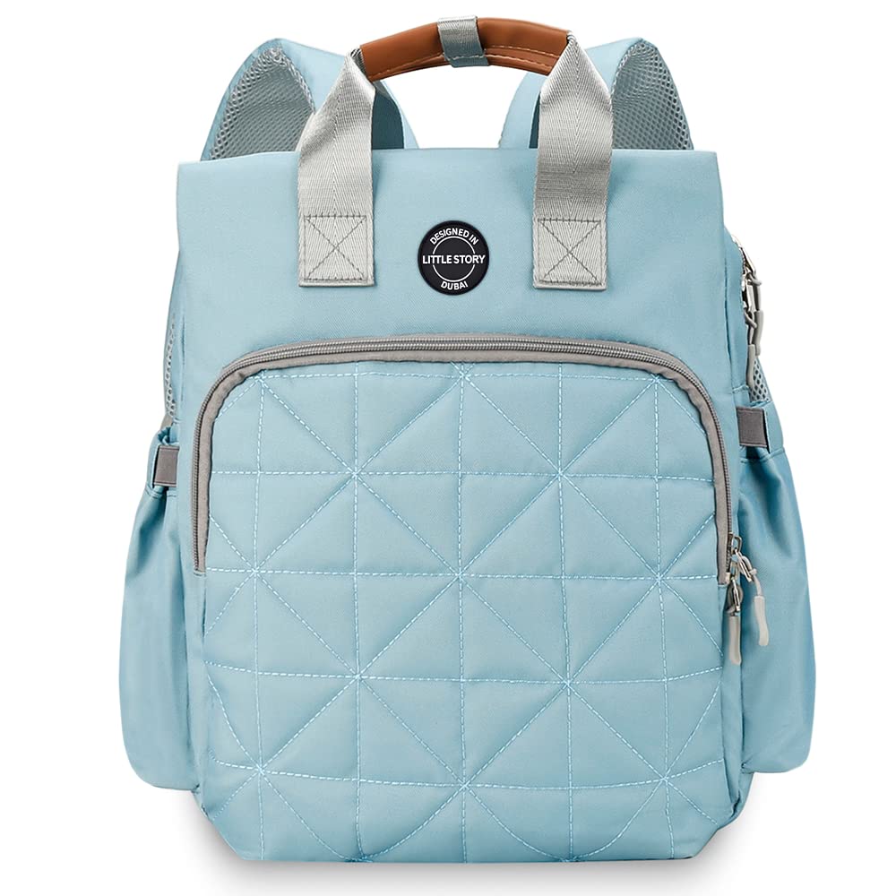 Eazy Kids Little Story Styler Diaper Backpack Blue, LS_STDP_BU, M