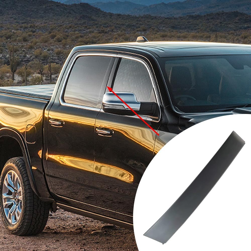 68292929AD B-Pillar Trim Molding, Windshield Outer Moulding Compatible with Ram 1500 DT 2019-2026, Rear Right Passenger Side, Replaces 68292928AD, 68292931AD