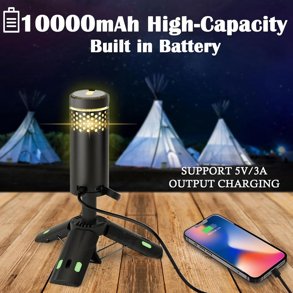 Outdoor Teleskop-Camping-Licht, 10.000 mAh, tragbar, LED-Arbeitsleuchte, Magnet-Stativ, Basis, Zelt, Teleskop, Camping-Laterne