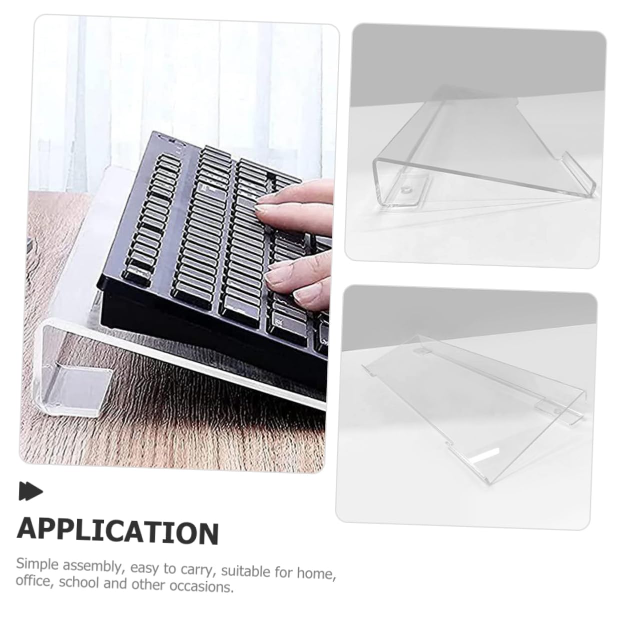 OSALADI Acrylic Keyboard Stand for Desk Non Slip Lifter Sturdy Support for and Accessories Ergonomic Design for Home Office School Use