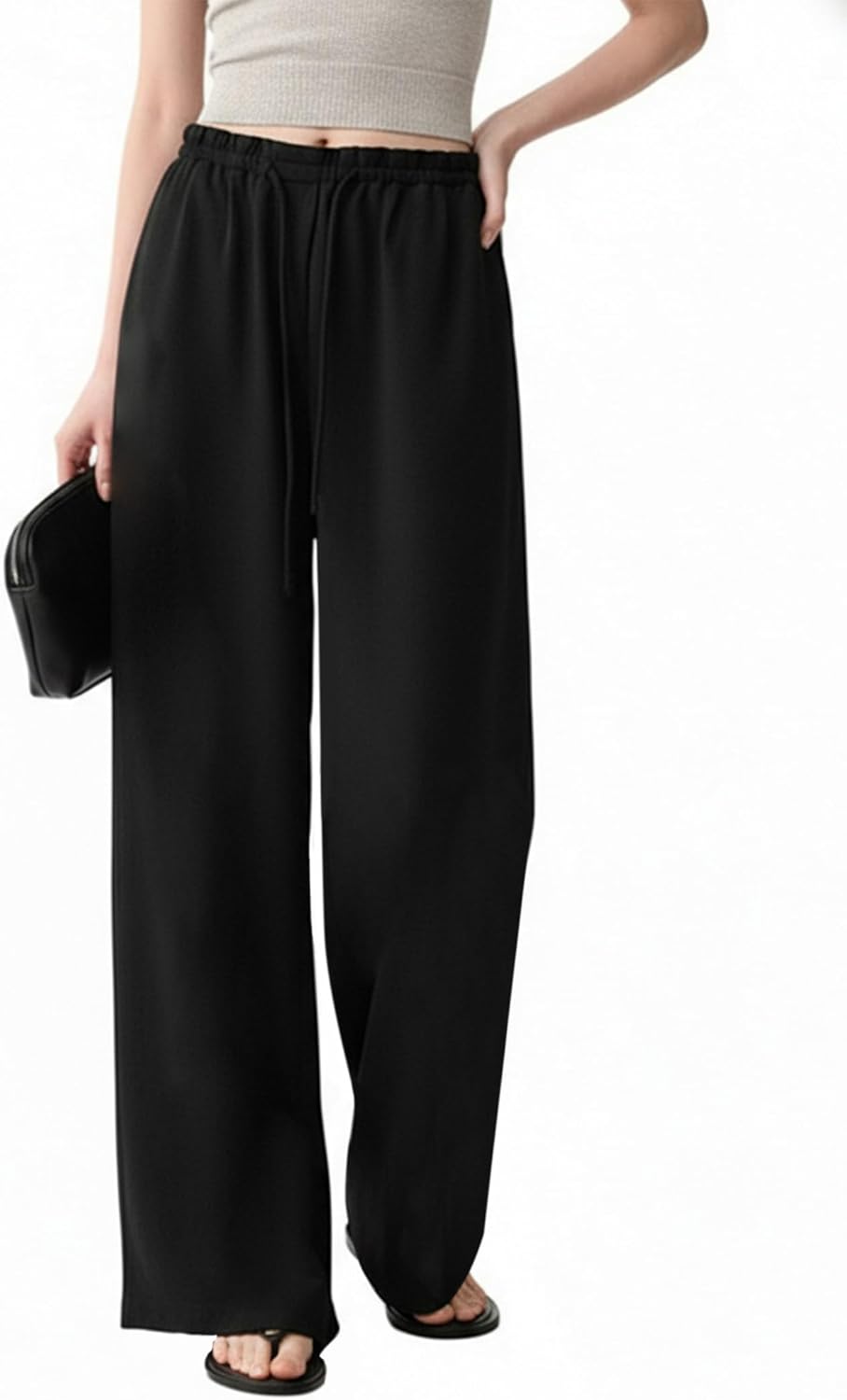 Womens Sweatpants Wide Leg Barrel Pants Baggy Joggers Low Waist Fall Fashion Winter Clothing Pockets