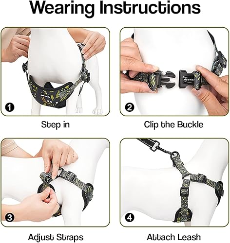 Miniatura 6 de Jack & Bully Arnés para perro, chaleco sin tirones, de neopreno ajustable, suave con malla transpirable, para todo tipo de clima, bulldog francés,