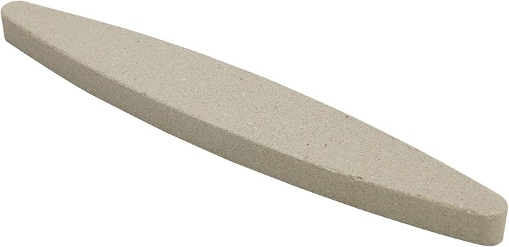 Sharpening Stone 230 mm 9'', 180 Grit Oval Whetstone for Sharpening Knives, Knife Sharpener Stone for Garden Tools Kitchen Knives Chisels Axes Beige