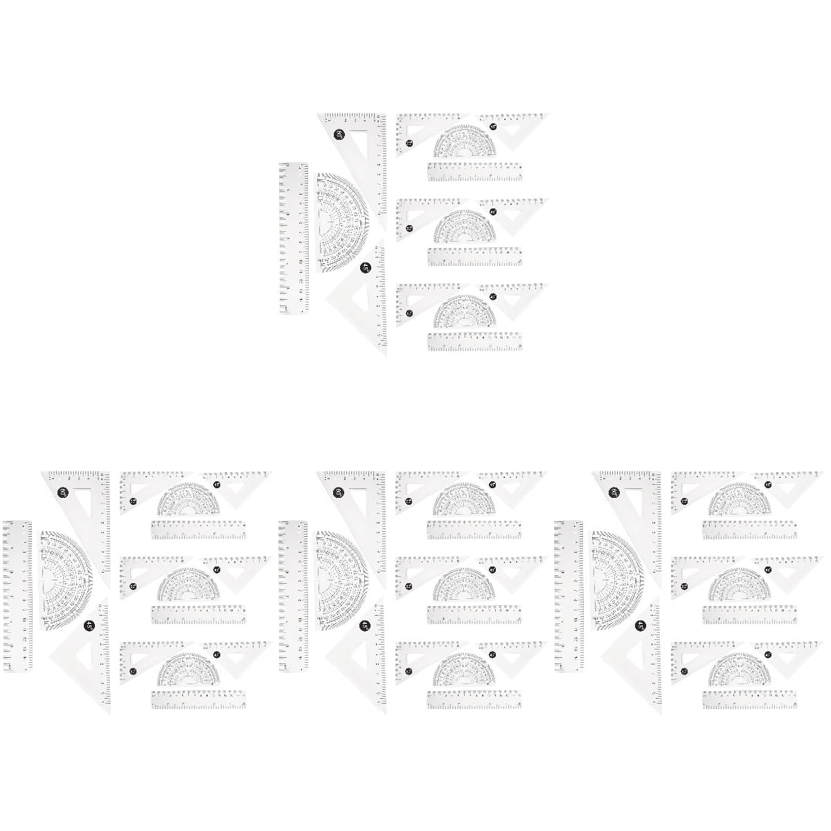 16 Sets Transparentes 15 Cm Lineal Messwerkzeug Metrisches Flexibles Lineal Klapplineal Ingenieurslineal Multifunktionslineal Mathematik Messwerkzeug Mathematiklineal