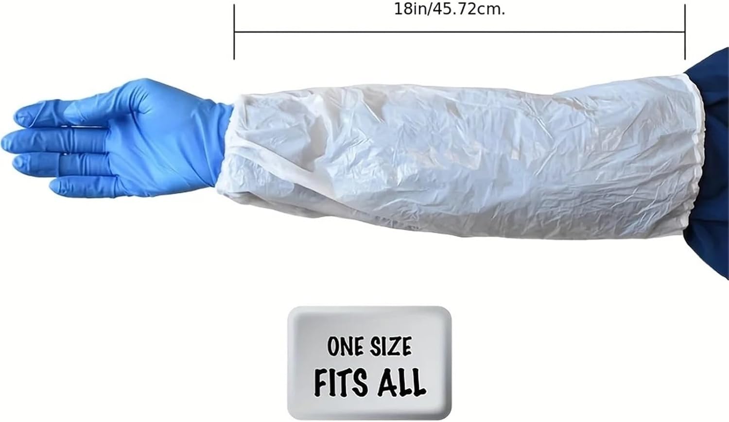 Plastic Disposable Sleeves Arm 100/200/400pcs 18 Inch Plastic Waterproof Oversleeves Protector With Elastic On Cuff