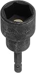 HARFINGTON Pilote magnétique à écrou 19mm Chaussette Hex Drive CR-V Outils à clé à vis en acier avec jarret à hexagone à changement rapide 1/4" pour perceuses de puissance Conducteurs d'impact, noir