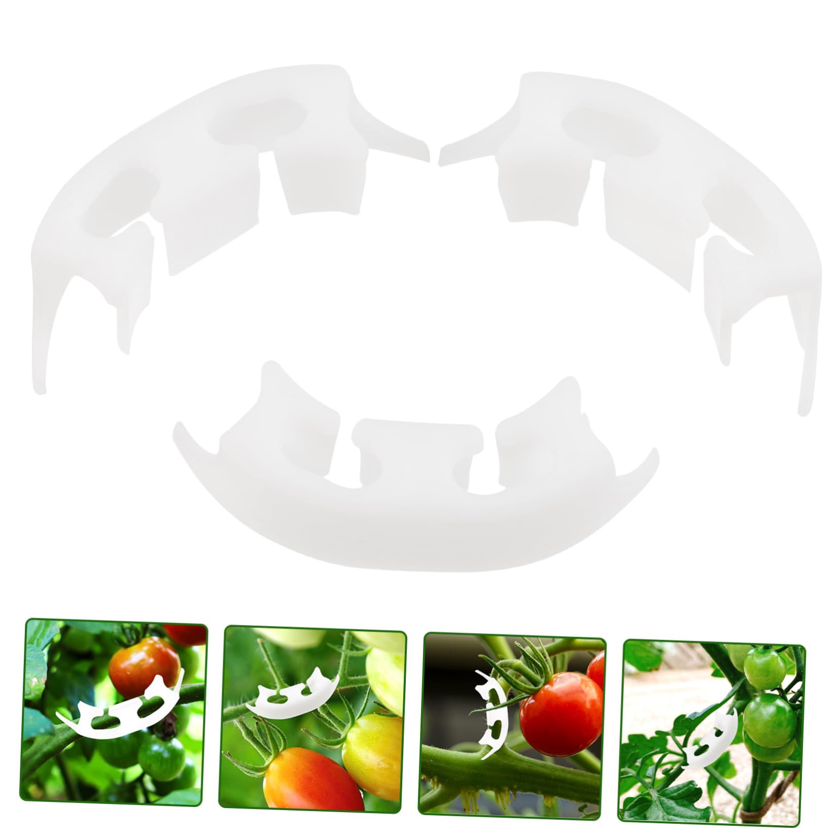5 Set Clip di Pomodoro Supporti per Presa Clip di Verdure Riutilizzabile Posta in Gioco Fitosanitario Piante Piantare Clip Trainer Clip in Plastica da Giardino Bianca 100 Pezzi*5