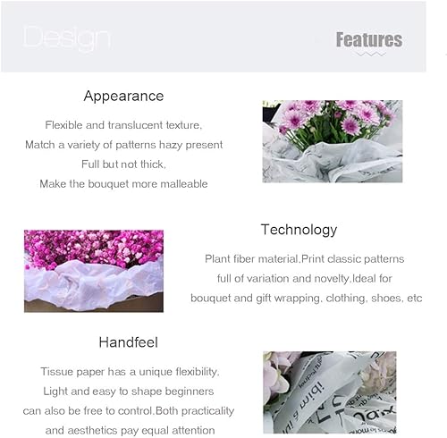 Miniatura 3 de Papel de seda con letras de mármol, 28 hojas, zapatos, regalo, ropa, embalaje, papel para manualidades, Navidad, día de San Valentín, boda,