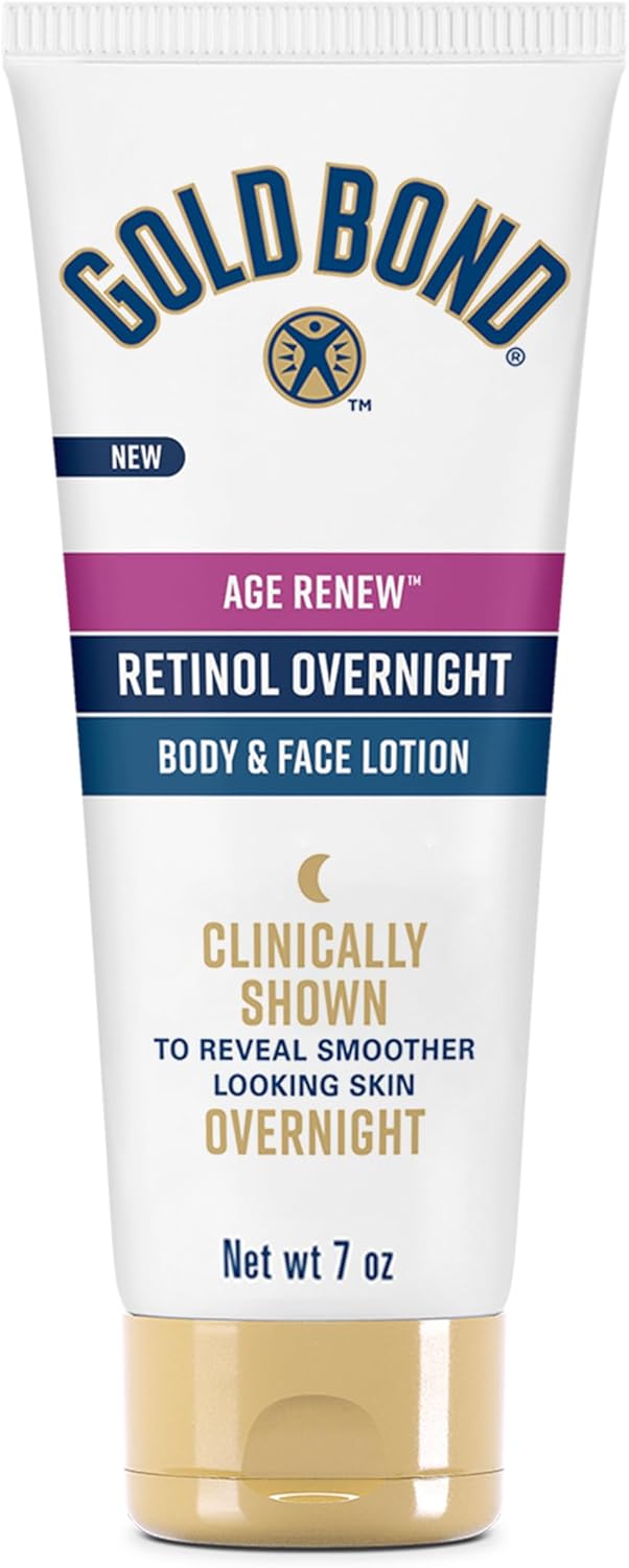 Gold Bond Age Renew Retinol Overnight Body & Face Lotion, with Retinol