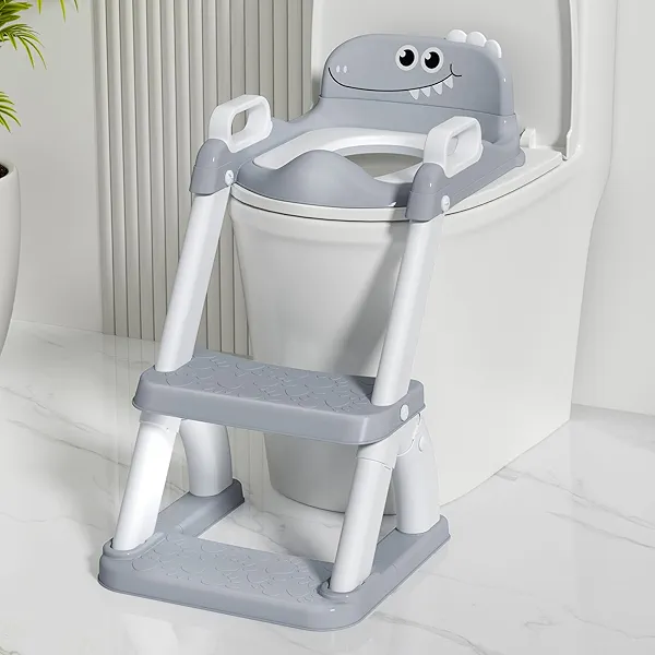 Potty Training Seat for Toddlers, 2 in 1 Potty Training Toilet with Anti-Slip Pad Step Stool, Toddler Toilet Seat for Boys and Girls