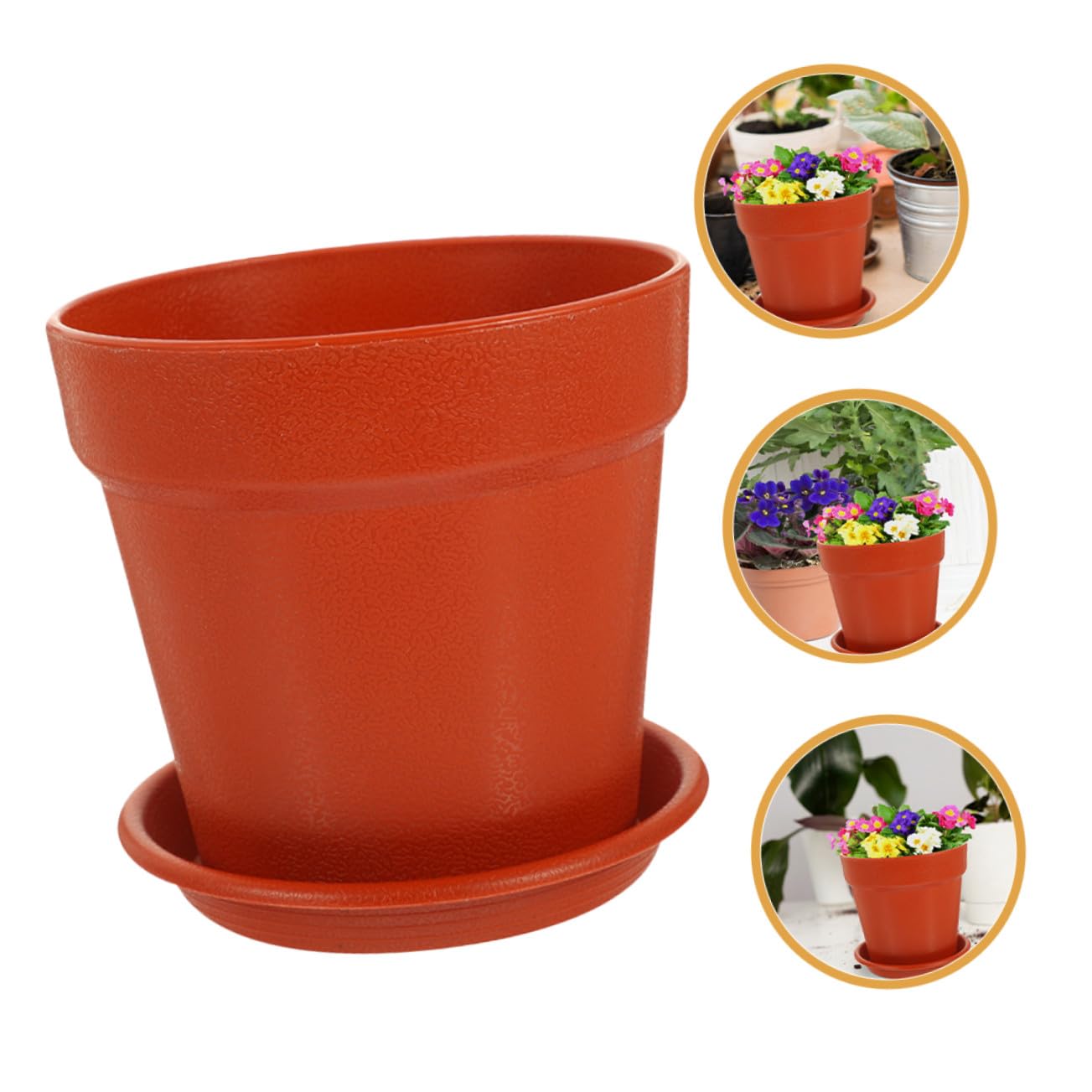 SUPVOX 10 Ensembles Pots de Fleurs Plastique Drainage et Soucoupes Pots de Plantation Polyvalents pour Fleurs et Semis pour Intérieur et Jardin