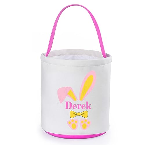 Jocidea - Regalos de Pascua personalizados para niños, cesta de Pascua personalizada para niños, cesta de Pascua de peluche, cesta de Pascua,